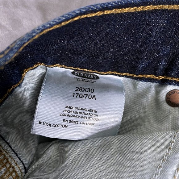 Old Navy Famous Slim Fit Jeans - Dark Blue, 28x30 - Picture 3 of 3